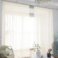 Window Beige Sheer Curtains 72 Inches Long 2 Panels Sheer Curtain Basic Rod Pocket Panel for Bedroom Children Living Room Yard Kitchen (Beige, 52" W x 72" L | 2 pcs)