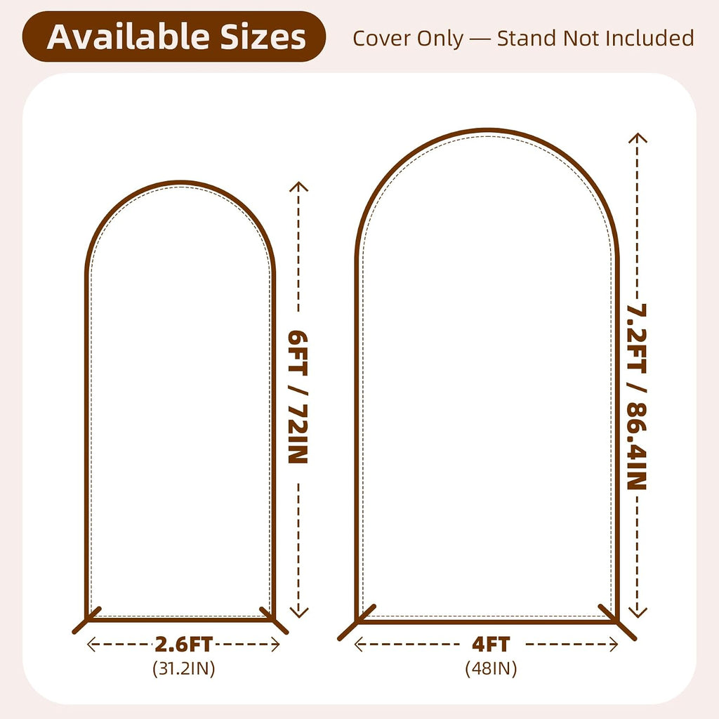 reversible gold black glitter arch backdrop cover 2 showing dimensions