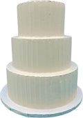 FromJennWithLove 3 Tier Fake Cake, 12" Tall Ready-to-Decorate Ivory Display Cake – 6-8-10 Inch Tiers – 4-Day Artisan Process, Made in USA – Reusable for Weddings & Events