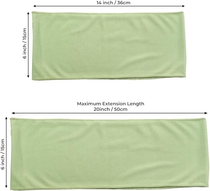 MDS Pack of 75 Spandex Chair Sashes Bows Elastic Stretch Dining Chair Bands Ties Without Slider Buckle Universal fits for Wedding Baby Shower Birthday Party Banquet Event Decoration - Sage Green