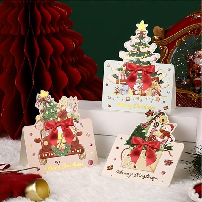 2.5" Hgzgch Red Satin Ribbon Bow for Gift Wrapping, Premade Bows for Crafts, Cake, Party Favors, Handmade Bows with Double-Sided Tape, Self Adhesive Gift Bows for Presents, Treats, Christmas - 50pcs