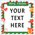 100-1000pcs Custom Stickers Merry Christmas Stickers Personalized Labels Adhesive Xmas Decorative Envelope Seals Stickers for Cards Gift Boxes(VSquare-1)