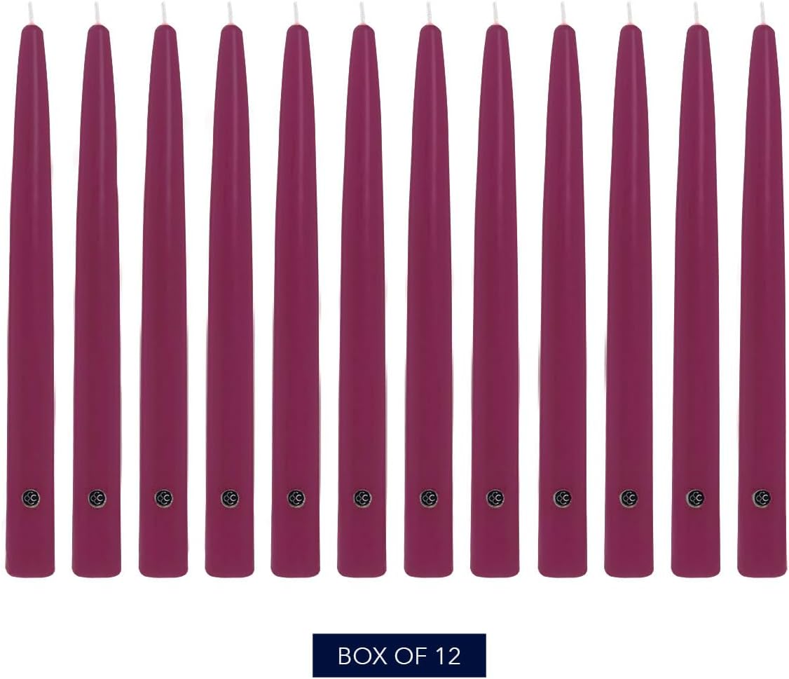 Colonial Candle Unscented Taper Candle, Handipt Collection, Mulberry, 10 in, ...