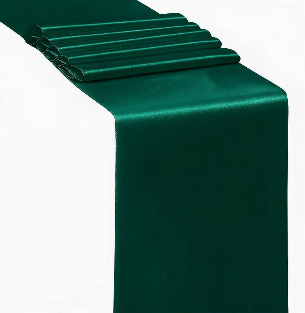 Wedding Satin Hunter Green Chair Sashes Bows 50 Pack Fitted Chair Ribbons 7x108 Inches Chairs Ties for Party Birthday Fiesta Engagement Ceremony Bridal Shower Decor