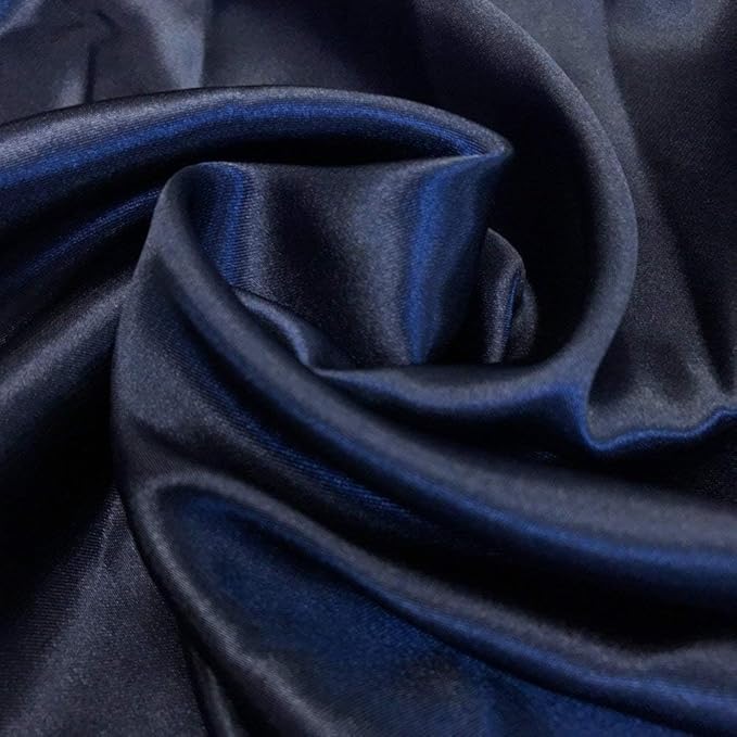 MDS Pack of 25 PCS Satin Chair Sashes Charmeuse Sateen Dining Chair Bows Ribbon Ties Back Sash for Wedding Party Birthday Home Hotel Restaurant Banquet Decoration (7 x 108 Inch, Navy Blue)