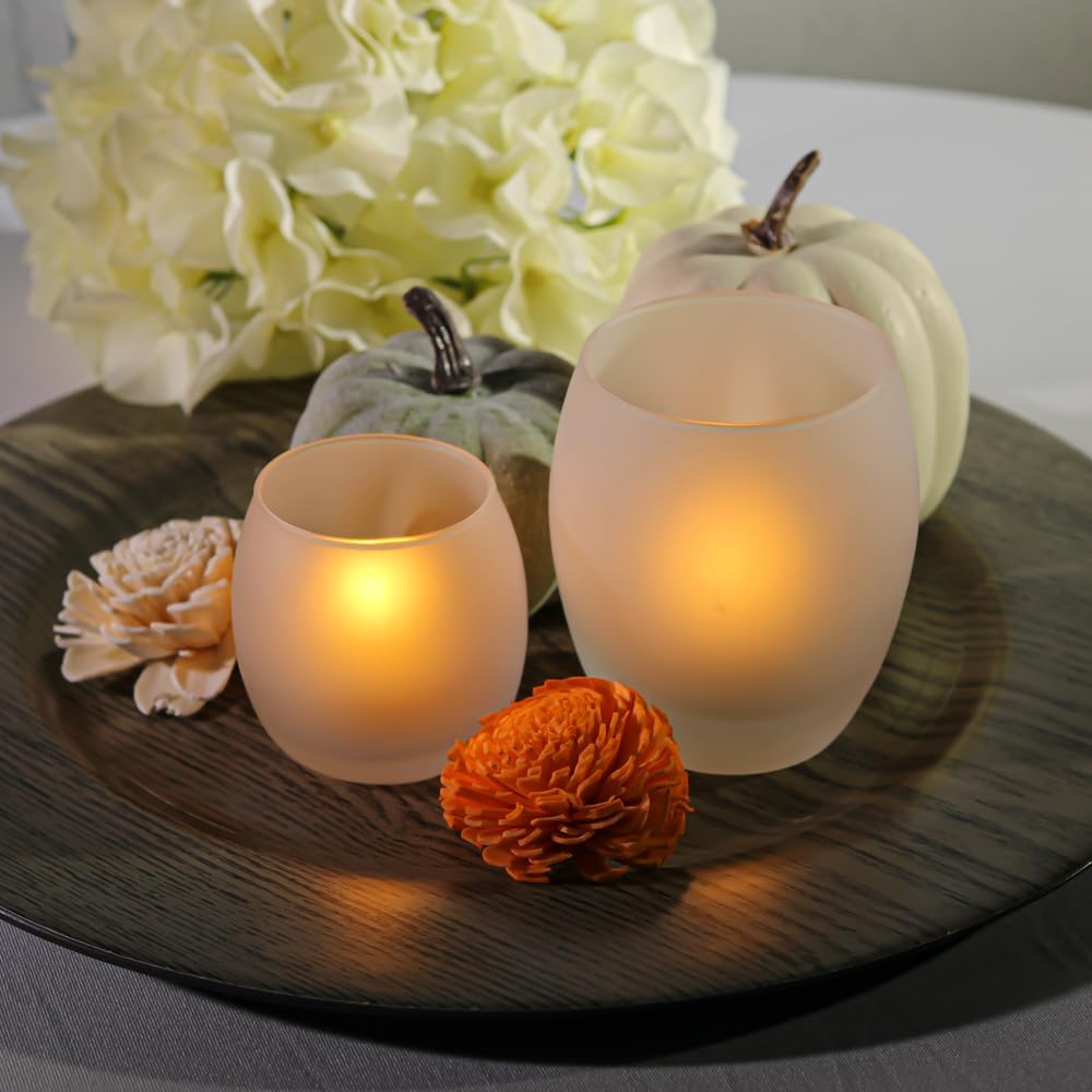Eastland Grande Hurricane Candle Holder Frosted Set of 12