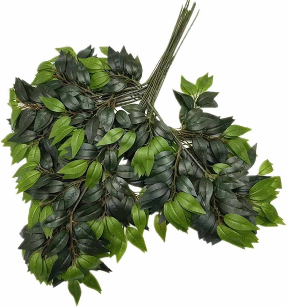 artificial olive leaves green foliage stems waterproof for, main product view