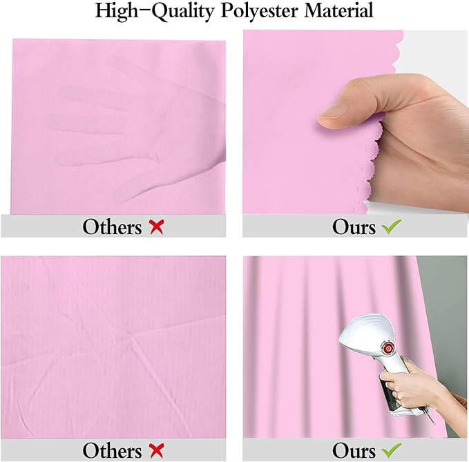 5x7FT Pink Backdrop for Screen Photography, High-end Polyester Photo Background for Photoshoot, Party, Video