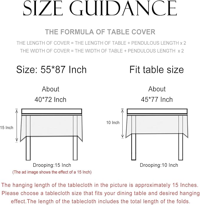 patdrea Designer French Linen Blue Tablecloth for Rectangle Table,Vintage Floral Table Cloth,Colorful Decoration Fall Cover Kitchen Dining for Thanksgiving,Tea Party,Christmas,55"x87"-Wensel