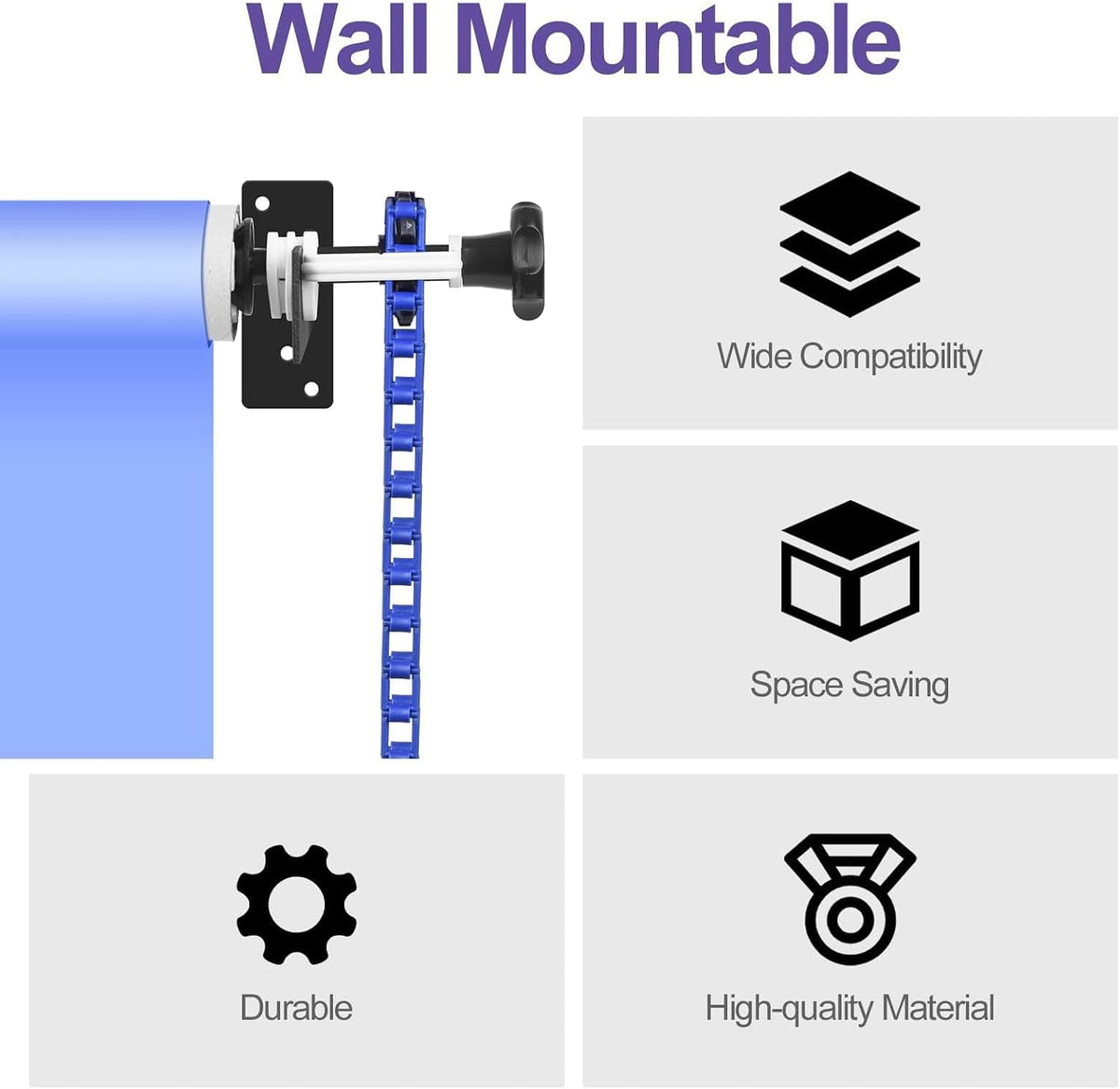 EMART Photography Backdrop Wall Mount Single Roller Support System