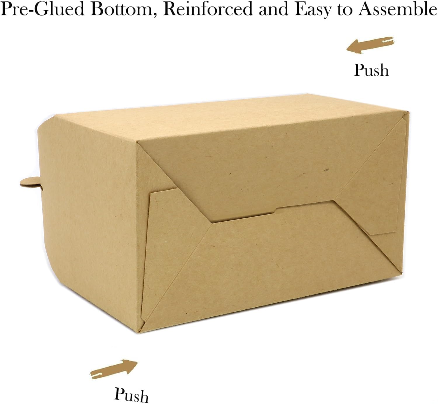30Pcs 9 Inch Large Gable Gift Boxes, Brown Party Favor Treat Boxes, Lunch Box with Handles for Birthday Babyshower Wedding Activity Picnic