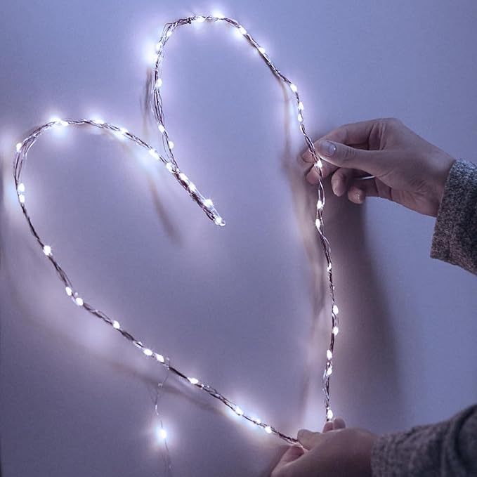 Aogist 24 Pack Fairy Lights 3 Modes 7ft 20 LED Waterproof,Battery Operated Silver Wire Firefly Starry Moon Mini String Lights for Mason Jars Christmas DIY Crafts Wedding Party Bedroom,White