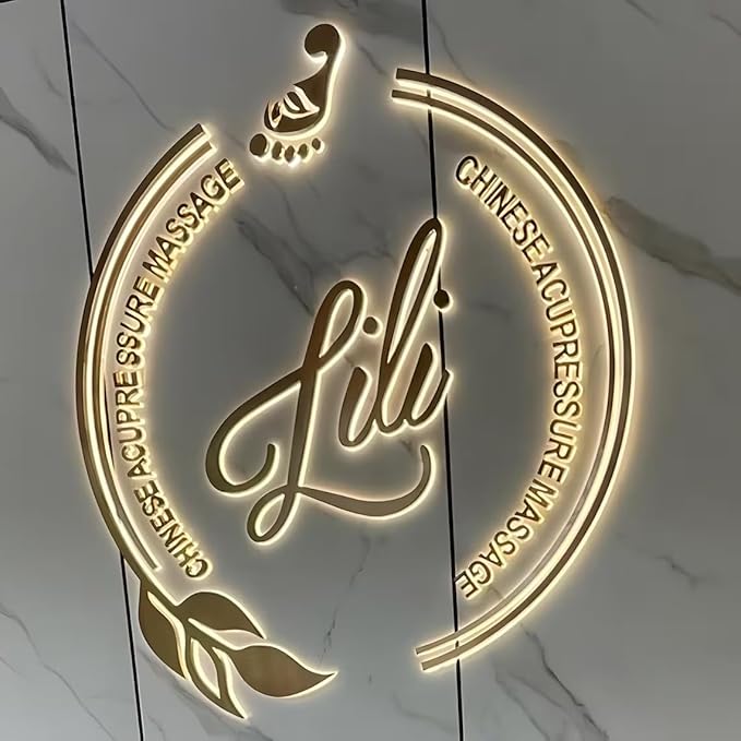 Custom Business Backlit Sign Custom Illuminated Backlit/Frontlit Channel Letters for Business Logo Signs-Professional Grade LED Indoor/Outdoor 3D Retail Store Front Signage-Stainless Steel Acrylic Branding Signs