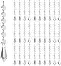 100 Pack Hanging Crystals - Clear Acrylic Prisms Pendant Ornaments for Christmas Tree, Centerpieces, Chandelier, Window & Home Decor, Ideal for Weddings, Parties Decorations (Icicle)