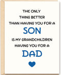 Fathers Day Card for Son,Son Father's Day Card from Mom Dad,Father Gift for Men