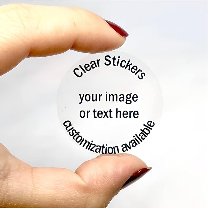 Custom Logo Stickers for Business, Personalised Branding Stickers, Any Shape & Size, Waterproof, Glossy (Transparent)