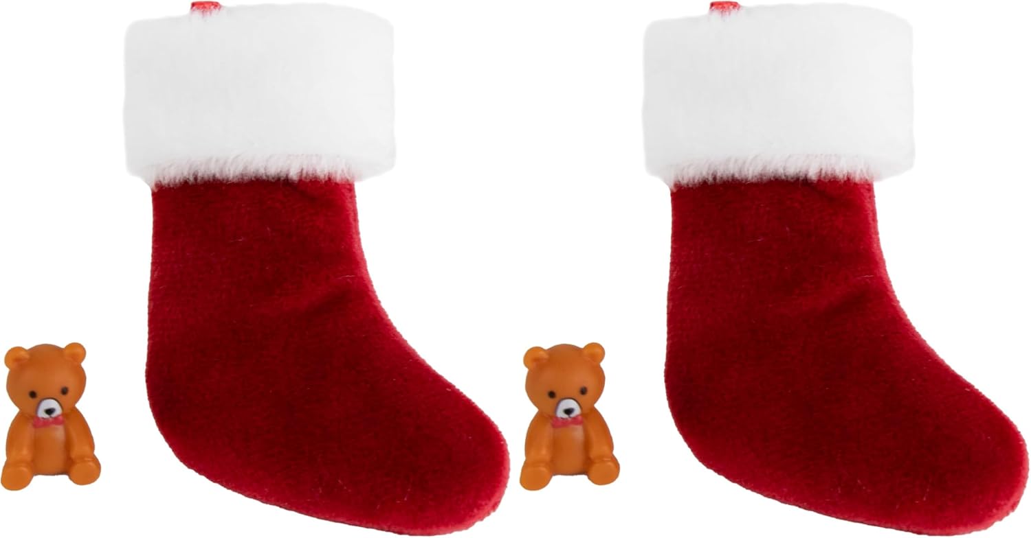 World's Smallest Merry Christmas Stocking with Mini Toy (Pack of 2)