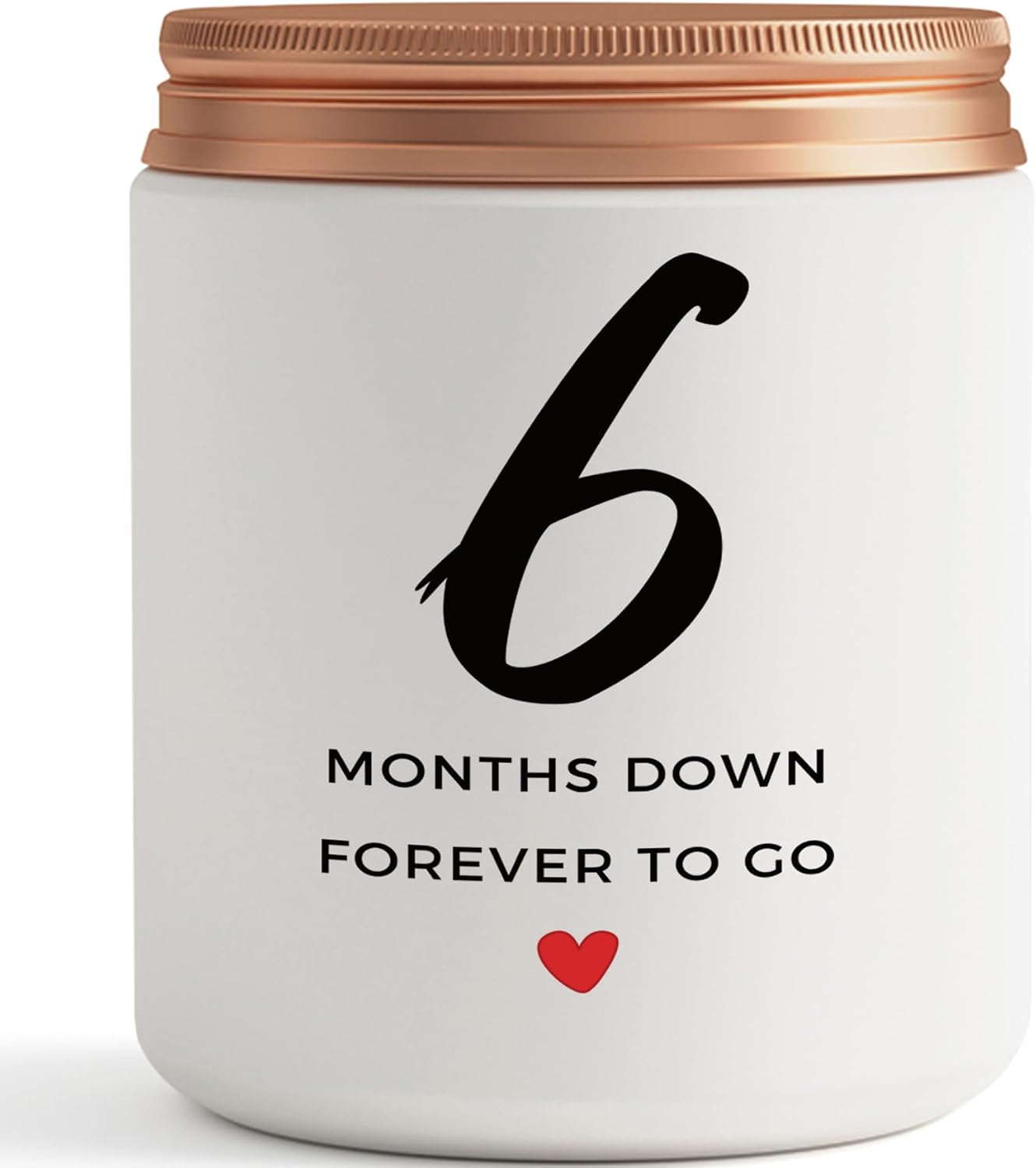 6 Months Anniversary Candle Gifts, Best 6 Months Wedding Anniversary Couple Her Him Girlfriend Boyfriend Women Gifts