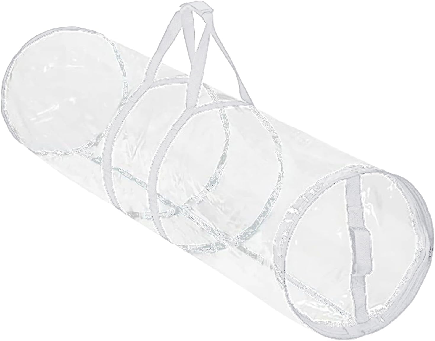 Wrapping Paper Storage Bag - Transparent Storage Tote, Gift Wrap Organizer With Handles, Multi-Purpose Holiday Container | Home Party Festival Decoration Setup Carrying Solution Living Space