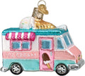 Old World Christmas Ice Cream Truck Glass Blown Ornament for Christmas Tree, Handcrafted Holiday Decoration, Ice Cream Collection