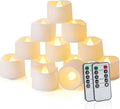 Homemory 24pcs Remote Timer LED Tea Lights Candles, 400+Hours Flickering Flameless Battery Operated Votive Candles for Tabletop Lighting, Centerpieces Decor, Holiday Decor