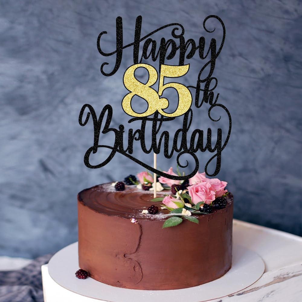 Happy 85th Birthday Cake Topper,85 Birthday Party Cake Decorations