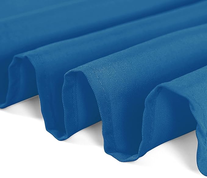 60 inch Round Tablecloth Washable Polyester Table Cloth Decorative Table Cover for Wedding Party Dining Banquet（60 inch,Mediterranean Blue）