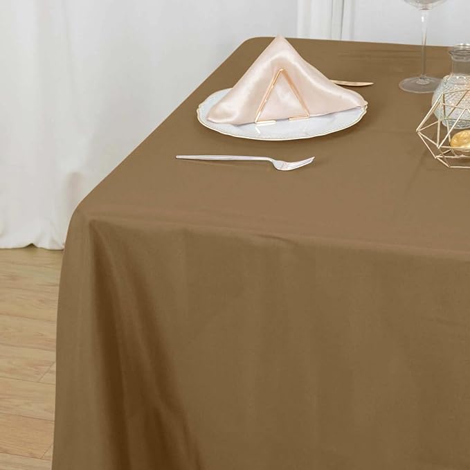 Efavormart 70" Square Linens Taupe Wholesale Linens Polyester Square Linen Tablecloth for Wedding Banquet Party Restaurant
