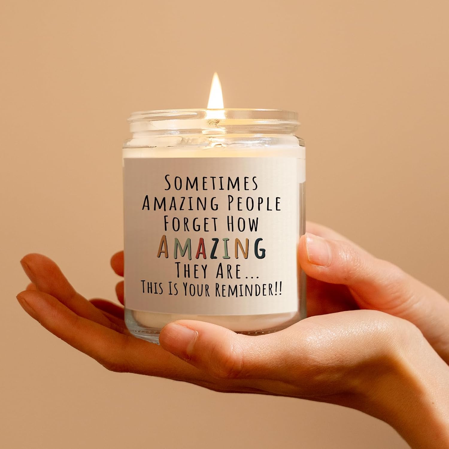 Craftique Gifts for Women, Birthday Gifts for Women- You're Amazing Candle- Friendship/Thank You/Inspirational Gift for Woman Her Friend Teacher Mom Girlfriend Sister Bestie Lavender