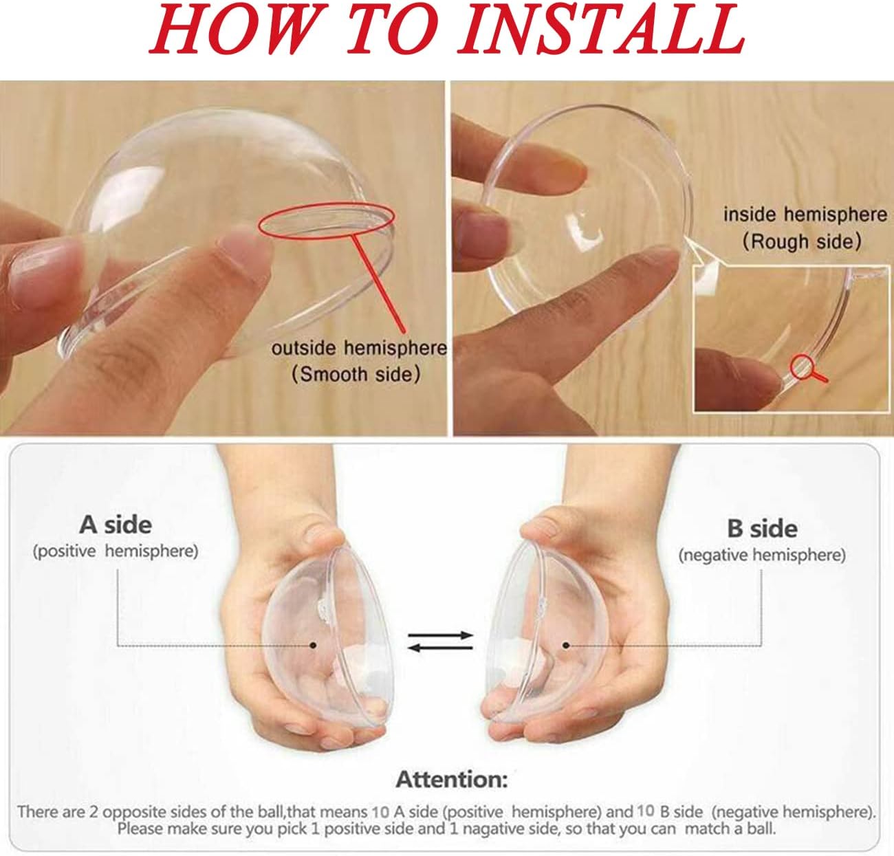 20 Clear Fillable Ornaments Balls- 80mm/3.15" Transparent Plastic Thickened Spherical Assembled Craft, for Christmas Tree Decor, and Festive Days Home Party(8cm)