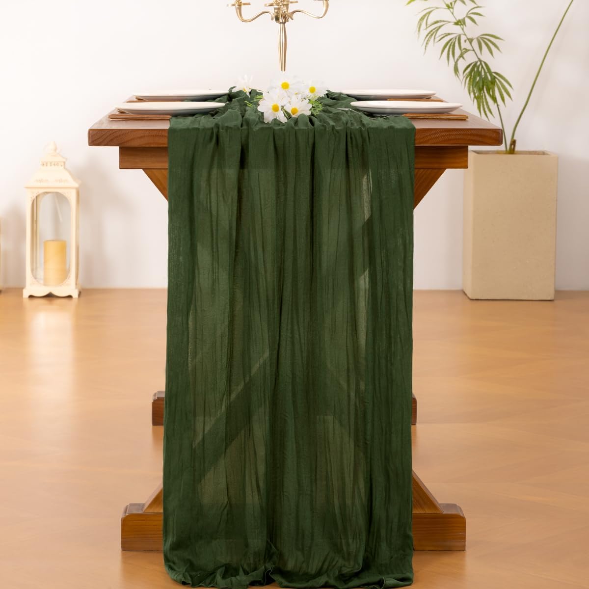 Cheesecloth Table Runner Fall Boho Wedding Birthday Party Home Decor