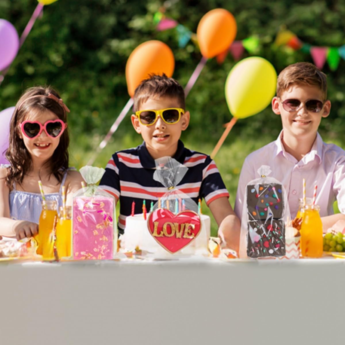 TEMLQPACK 200Pack 3x6Inches Clear Cellophane Bags with Ties - Oreo, Macaron, Soap, Rice Krispie Treat, Chocolate Truffle Gift Treat Bags for Bakery, Candy, Party Favor