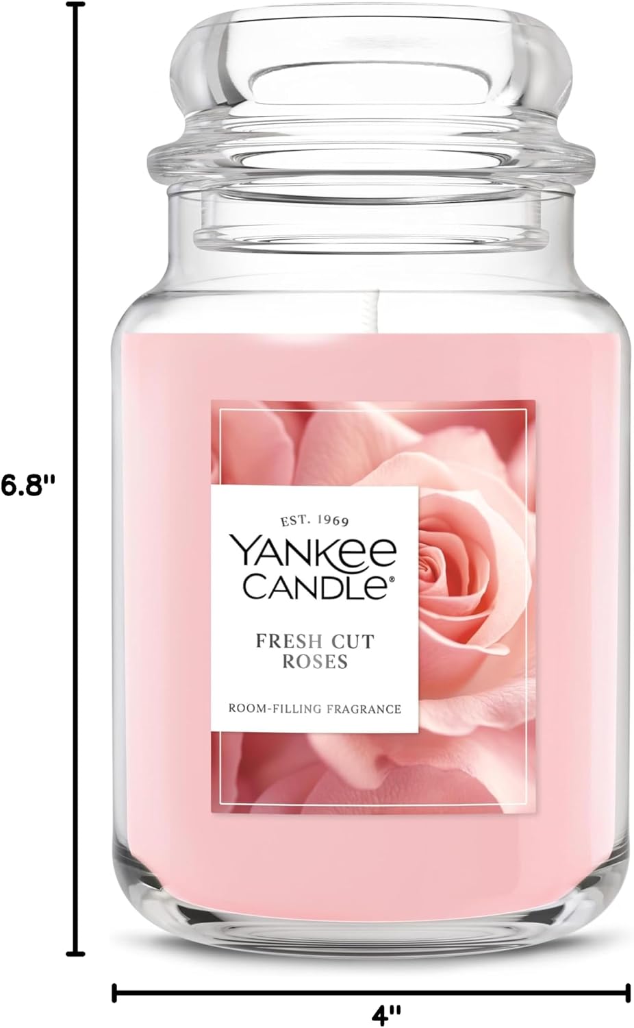 Yankee Candle Fresh Cut Roses Scented Candle, 22oz Large Jar