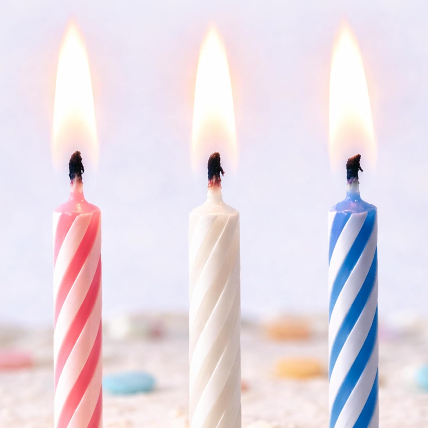 144 Count Birthday Candles Bulk – Birthday Candles for Cake, Mixed Colors Spiral Candles, Unscented Paraffin Wax Party Pack