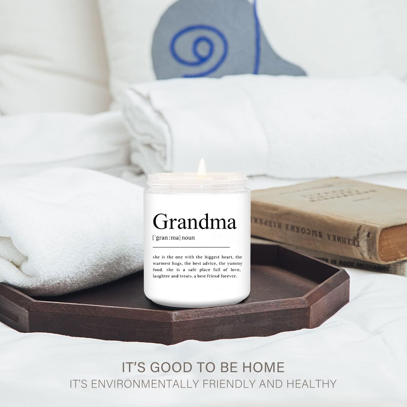 LEIOH Gifts for Grandma,Birthday Mothers Day Christmas Grandma Gifts from Grandchildren,Gift Ideas for Grandmother from Granddaughter,Grandson,Grandkids Lavender Jar Candle
