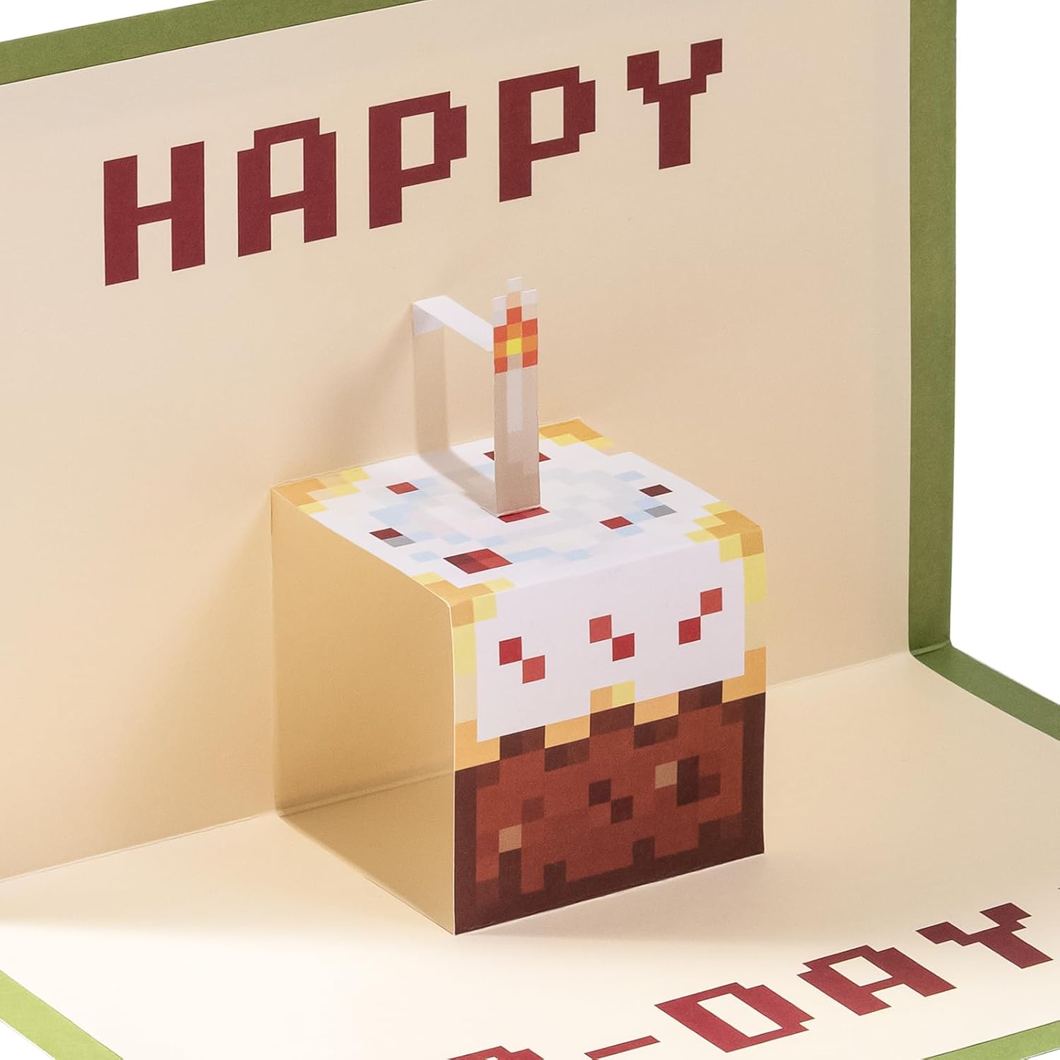 Crisky Large Video Game Birthday Bags with 3D Pop Up Cake Card, Tissue Papers, Pixel Boys Birthday Gift Bag for Teens Girls Men Women Gamer Party Decorations