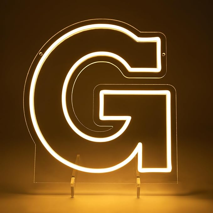 Light Up Letters G, Led Marquee Letter Lights Neon Sign, 13.9" Height Decorative Lighted Alphabet Number, Battery/USB Powered Led Letters Lights for Wedding, Birthday, Party, Christmas or Home Decor