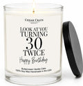 Crate Market 60th Birthday Gifts for Women – Buttercream Soy 60th Birthday Candle, 60+ Hour Burn, Funny Turning 60 Gift Ideas for Her Mom Wife Best Friend, Handmade USA