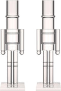 thyle 2 pack acrylic christmas nutcracker set, clear, main product view
