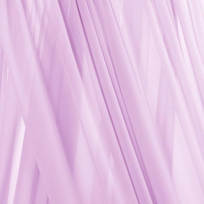 Lilac Elegant Arch Draping Fabric 2 Panels Outdoor 29" × 20Ft Sheer Chiffon Curtain Drapes for Fall Wedding Ceremony Birthday Party Garden Brunch