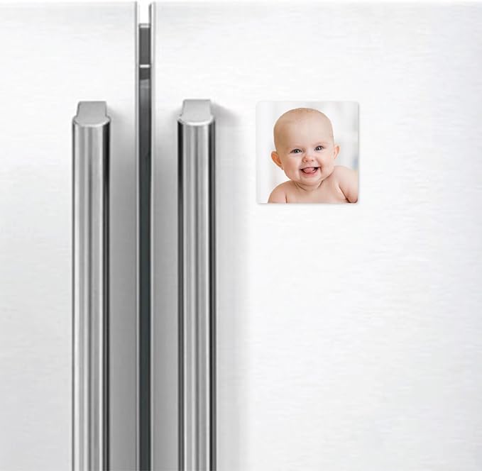 Andaz Press Bulk Photo Personalized Gift and Party Favors Collection, Square Fridge Magnet with Gift Bag, Custom Photo, 6-pack
