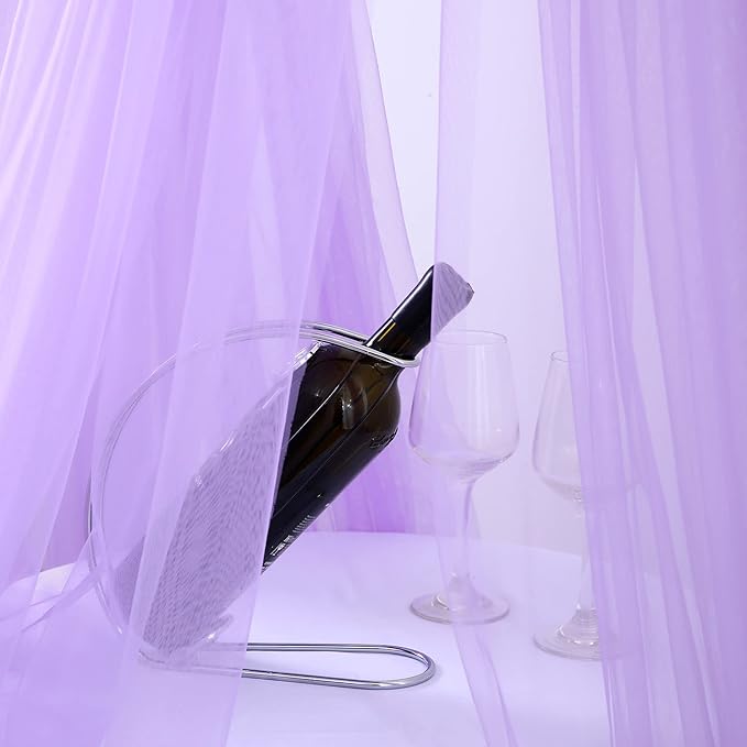 Lavender Tulle Backdrop Curtains for Parties Baby Shower Birthday Wedding 10ft X 8ft Sheer Backdrop Curtains for Butterfly Elephant Memaid Photoshoot Decorations
