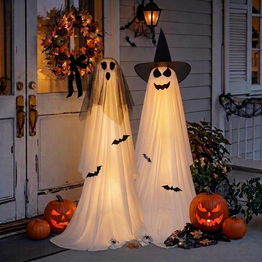 minetom 2 pack 5 ft halloween ghost decorations, main product view