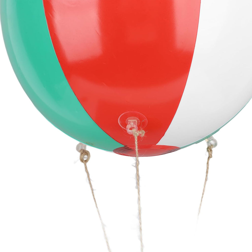 Christmas Hot Air Balloon Basket | PVC Storage Bin, For Dolls Candies, Lightweight, With Hemp Rope