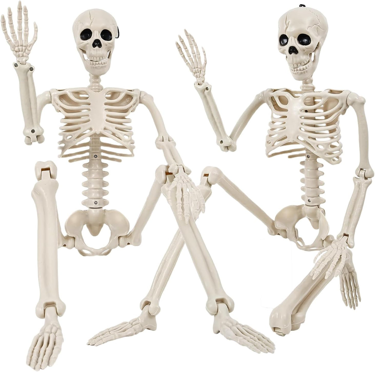 3FT Scary Halloween Decorations Outdoor, 2 PCS 36" Life Size Posable Hum...
