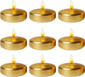 Gold Floating Candles 3 Inch 12 Pack – Paraffin Wax Floating Candle for Weddings, Centerpieces, Parties & Holiday Décor – Elegant, Long Burning & Clean Flame