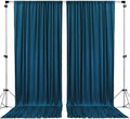 AK TRADING CO. 10 feet x 8 feet IFR Polyester Backdrop Drapes Curtains Panels with Rod Pockets - Wedding Ceremony Party Home Window Decorations - Dark Teal