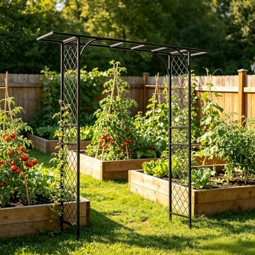 zhongma metal garden arbor, 83.5'' high x 82.7'', side view