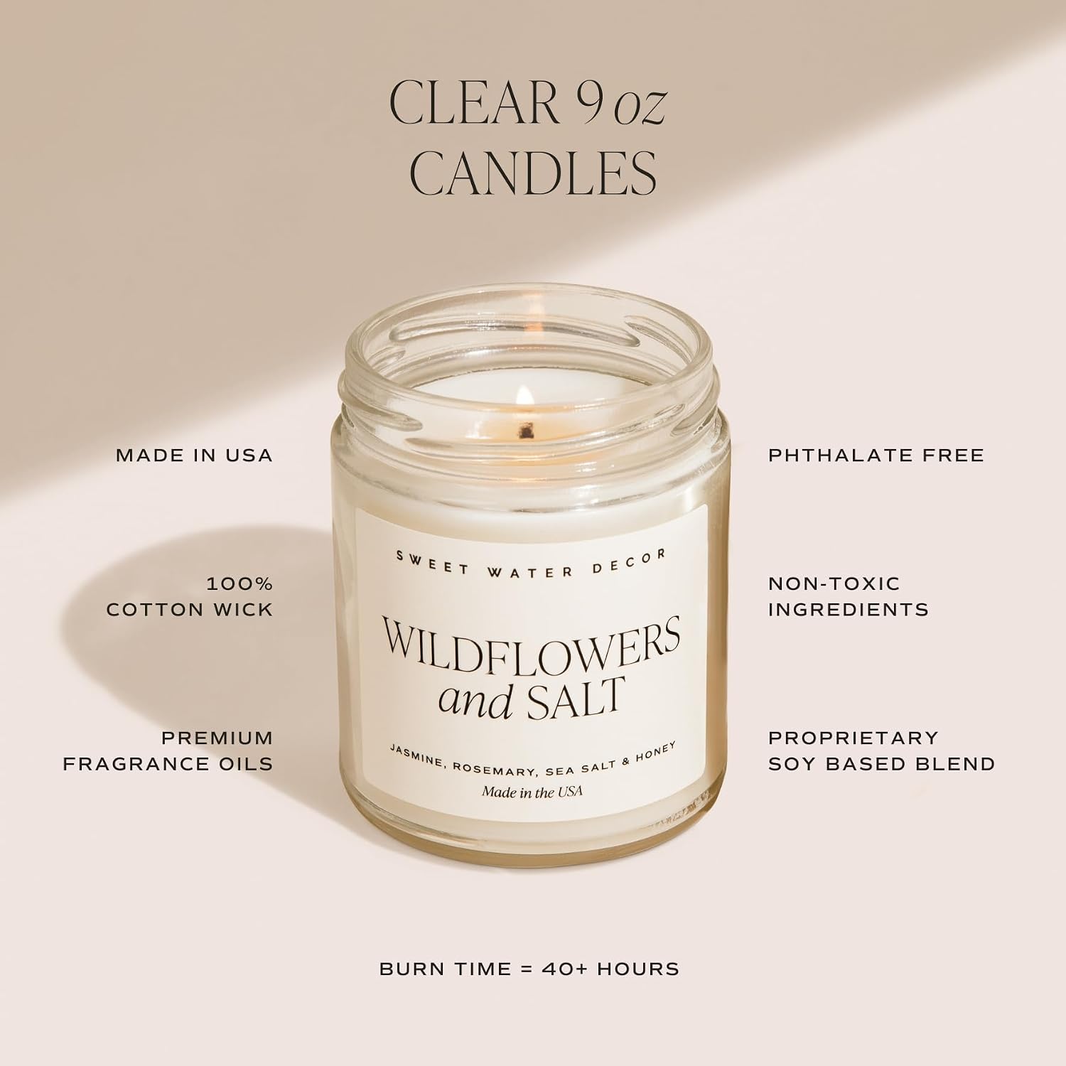 Sweet Water Decor Hello Pumpkin Candle - Fall Soy Candles with Pumpkin, Warm Spices, Vanilla and Buttery Pie Crust - Pumpkin Candles for Home with 40 Hours Burn Time - 9Oz Gold Lid Clear Jar Candle