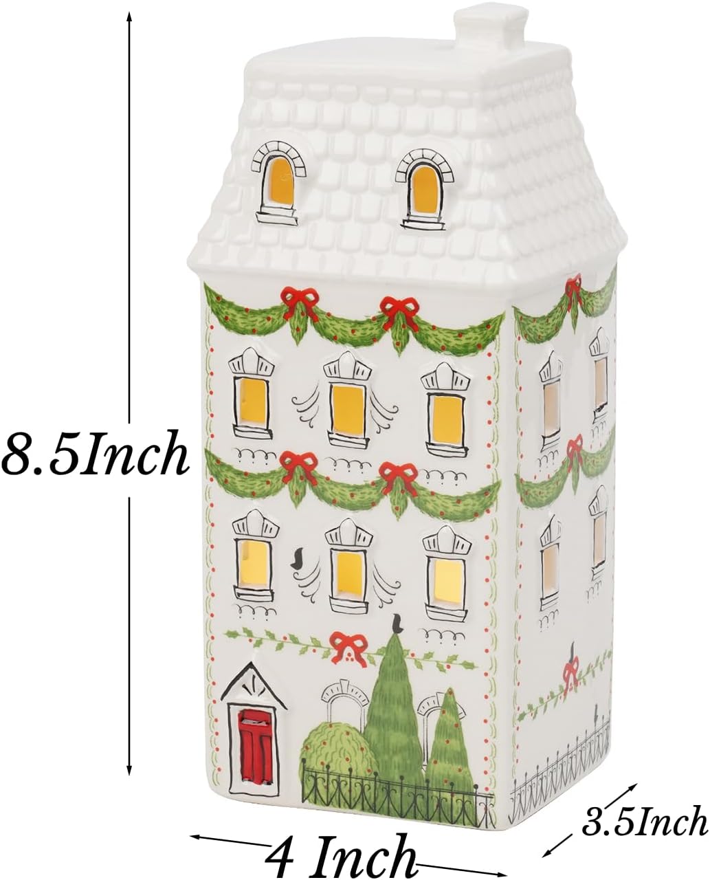 cynkeyee christmas village houses party decorations - christmas showing dimensions